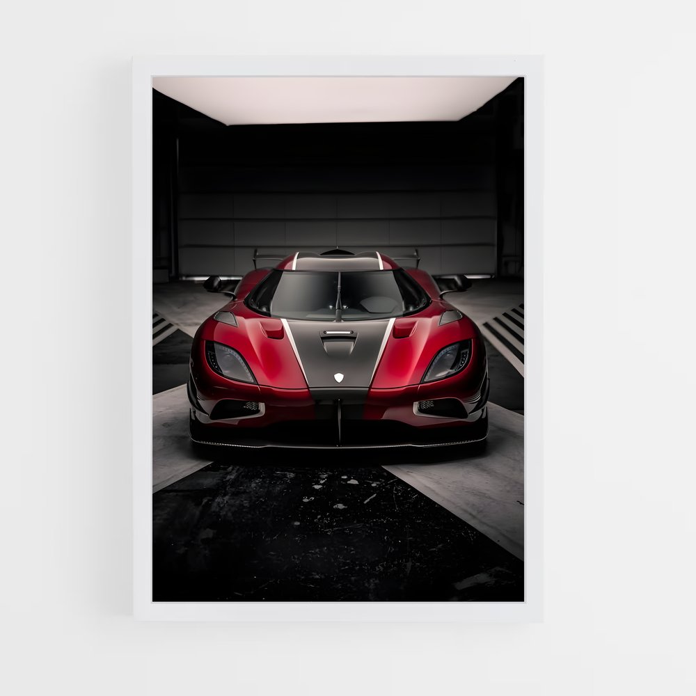 Poster Agera Noir et Rouge – affiche Koenigsegg (vue 3)